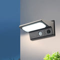 Modern Minimalist PC ABS Stainless Steel Outdoor Solar Intelligent Human Sensor Waterproof LED Wall Sconce Lamp For Outdoor
