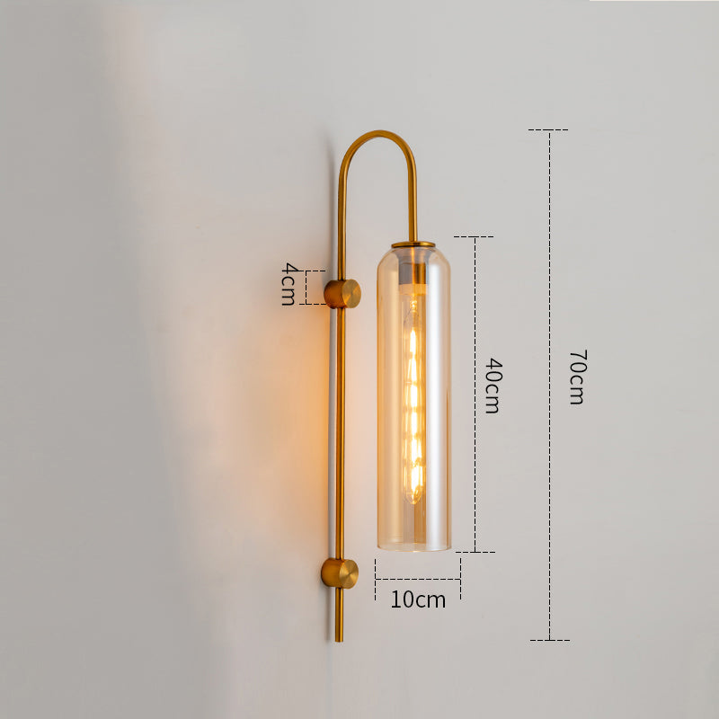 Nordic Sconce with Flute Glass Shade Pendent Lamp