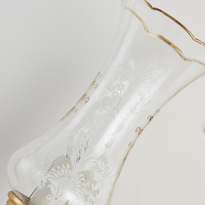 Traditional French Crystal Candelabra Brass 1/2 Light Wall Sconce Lamp