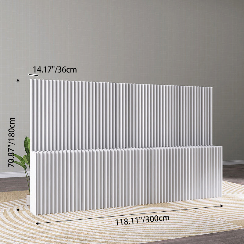 Modern Minimalist Kraft Paper Rectangular Folding Room Divider Shelf Screen For Living Room Office