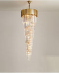 Elegant Spiral Luxury K9 Crystal Staircase Chandelier