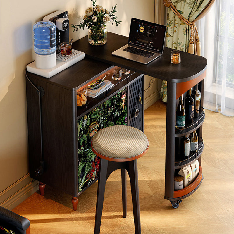 Vintage French Ash Wood & Plywood Corduroy Bar Stool - Retro Upholstered Counter Stool With Artistic Natural Wood Grain