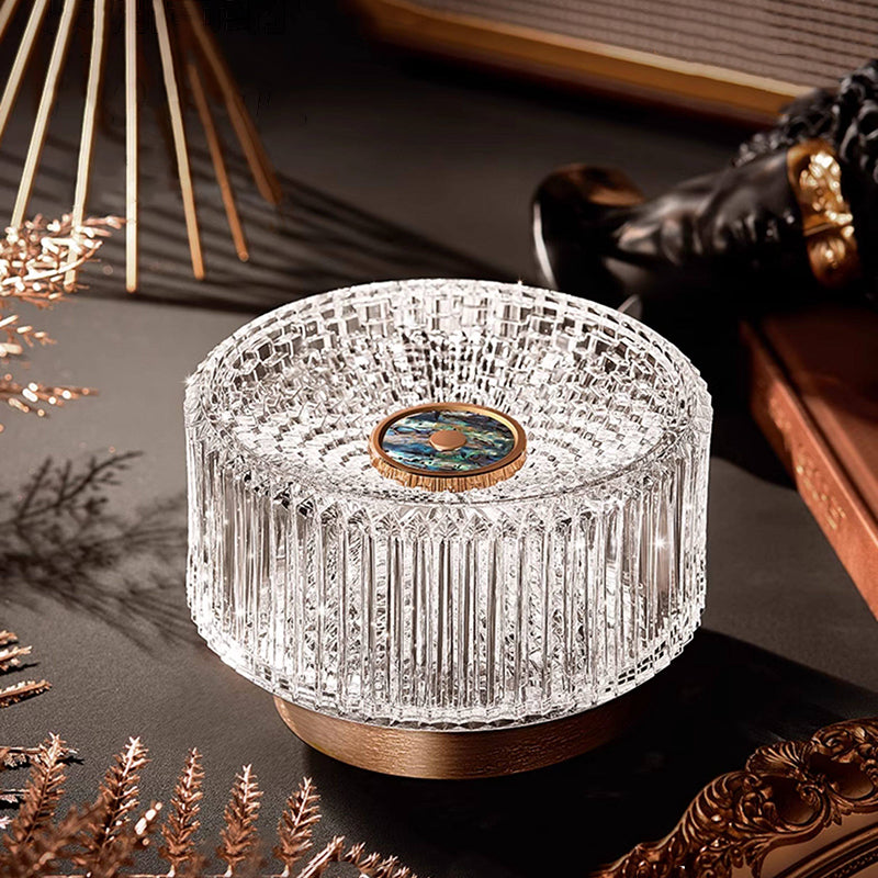 Luxury Aluminum Alloy Glass Table Lamp - Eye-Caring Soft Light Touch Control Ambient Light For Bedroom & Dining