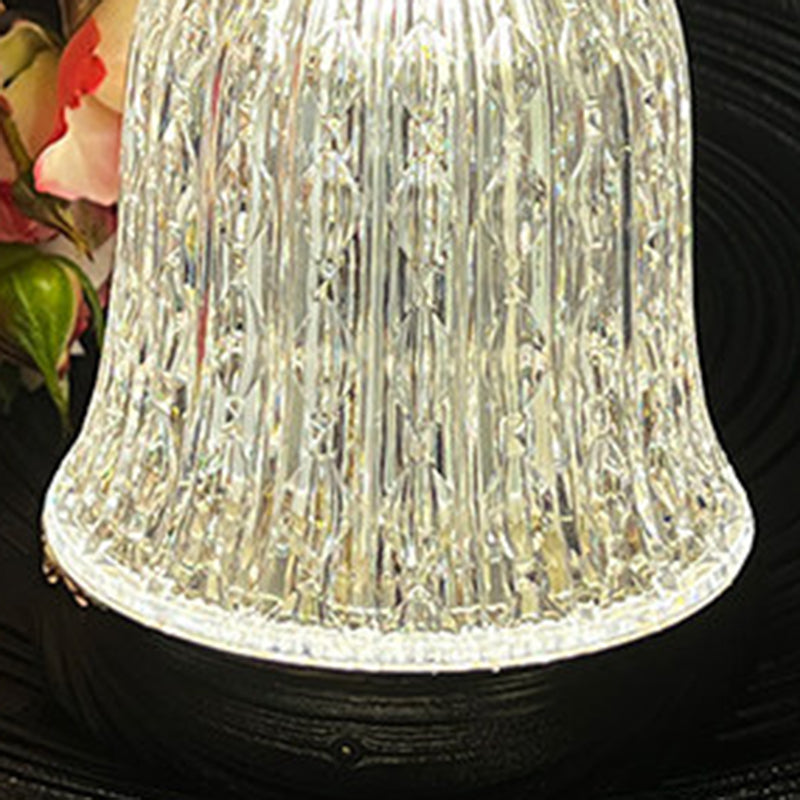 Luxury Bell Designer Table Lamp - Glass & Metal Ambient Night Light Touch Control Elegant Home Décor Gift