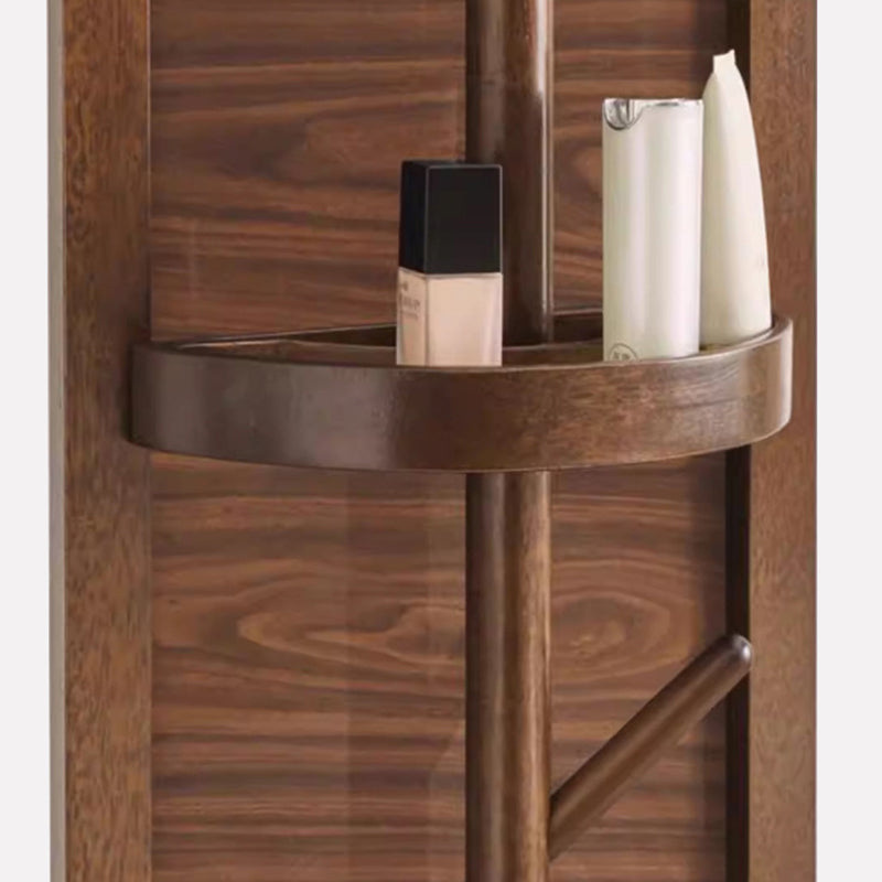 Modern Luxury Rubber Wood Marble MDF Oval Rotating Full-Length Floor Mirror For Bedroom