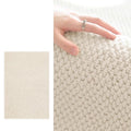 Modern Minimalist Wool Cotton Fabric Blend Rectangular Area Rug Non-Slip Durable Carpet For Living Room & Bedroom