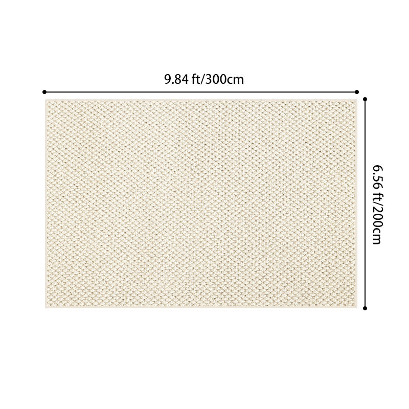Modern Minimalist Wool Cotton Fabric Blend Rectangular Area Rug Non-Slip Durable Carpet For Living Room & Bedroom