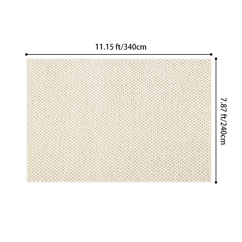 Modern Minimalist Wool Cotton Fabric Blend Rectangular Area Rug Non-Slip Durable Carpet For Living Room & Bedroom