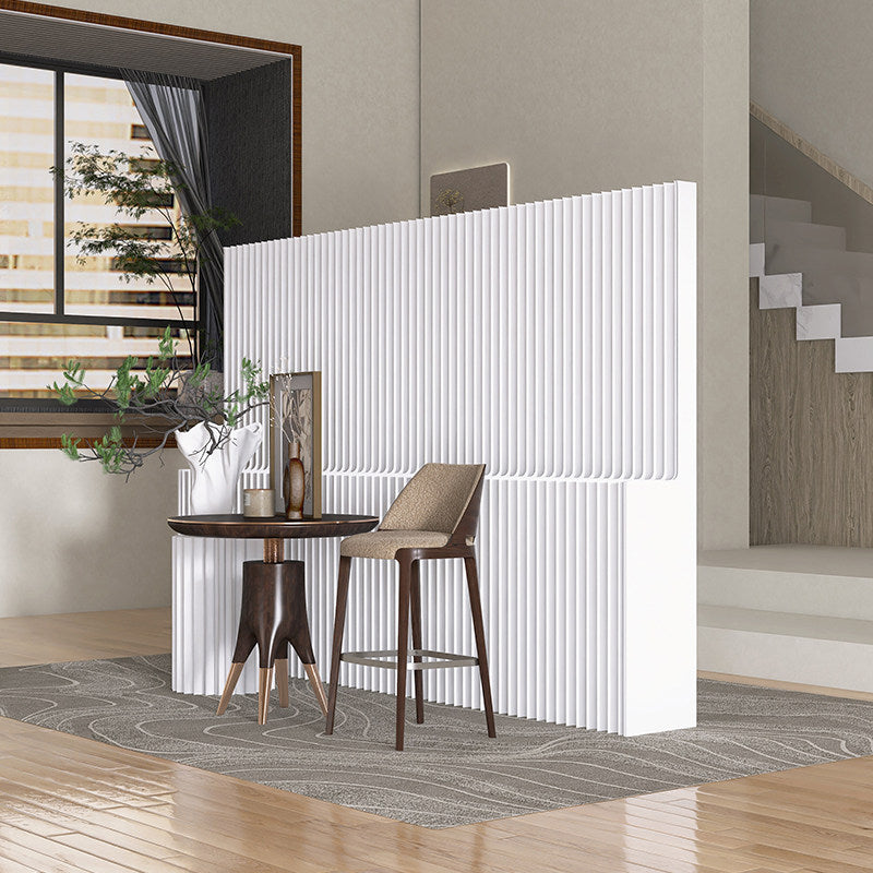Modern Minimalist Kraft Paper Rectangular Folding Room Divider Shelf Screen For Living Room Office