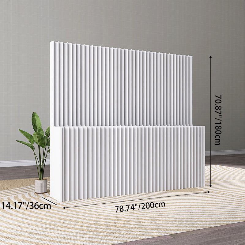 Modern Minimalist Kraft Paper Rectangular Folding Room Divider Shelf Screen For Living Room Office