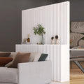 Modern Minimalist Kraft Paper Rectangular Folding Room Divider Shelf Screen For Living Room Office