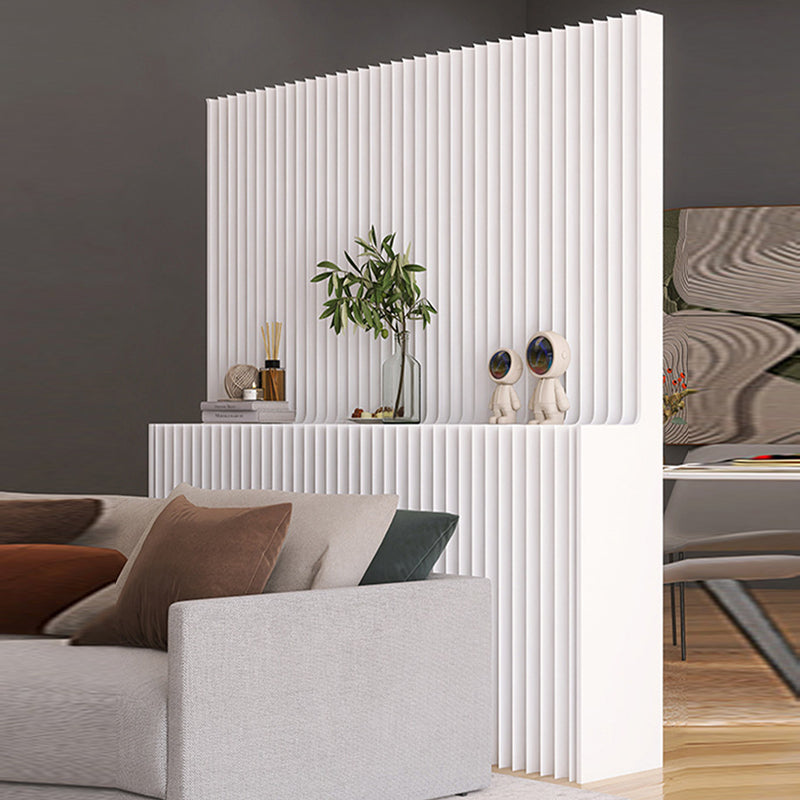 Modern Minimalist Kraft Paper Rectangular Folding Room Divider Shelf Screen For Living Room Office