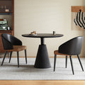 Contemporary Retro Solid Wood Rubberwood & Plywood Round Coffee Table For Living Room, Dining Room & Balcony