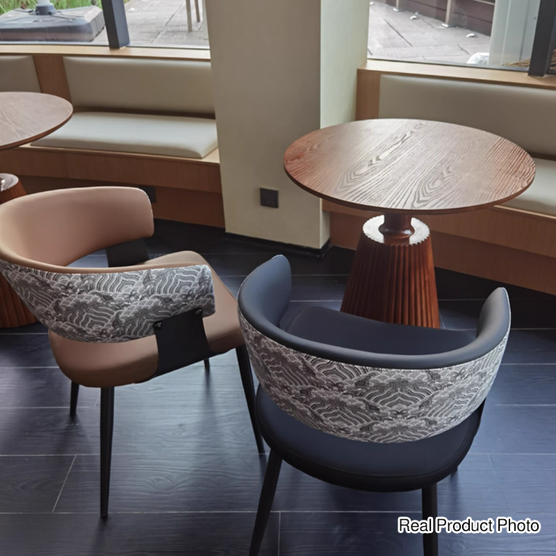 Contemporary Retro Solid Wood Rubberwood & Plywood Round Coffee Table For Living Room, Dining Room & Balcony