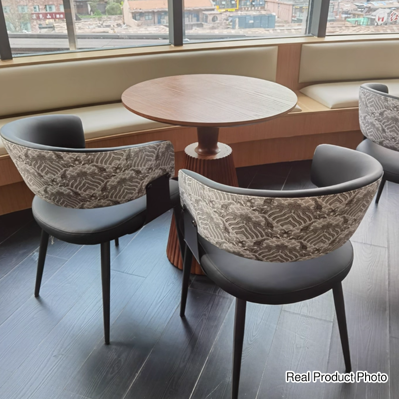 Contemporary Retro Solid Wood Rubberwood & Plywood Round Coffee Table For Living Room, Dining Room & Balcony