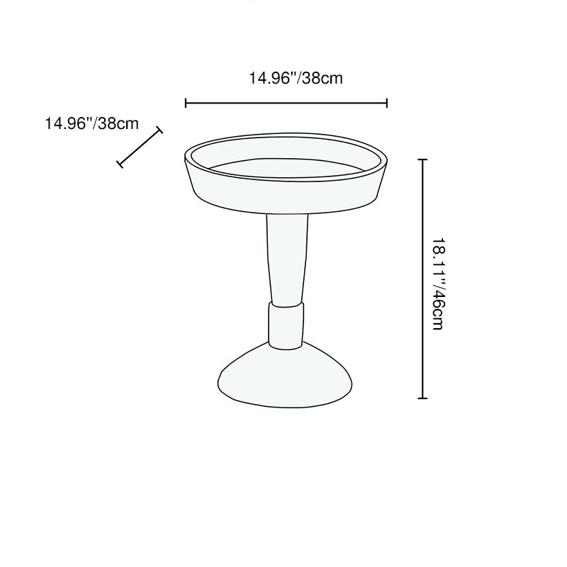 Traditional Vintage Solid Wood Round Natural Side Table For Living Room, Balcony, Café & Boutique Homestay