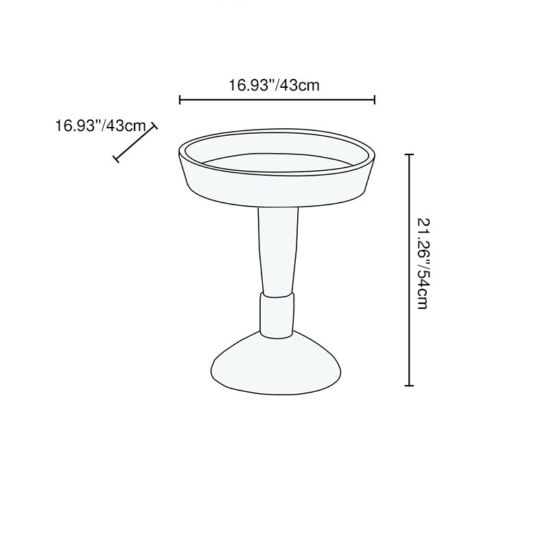 Traditional Vintage Solid Wood Round Natural Side Table For Living Room, Balcony, Café & Boutique Homestay