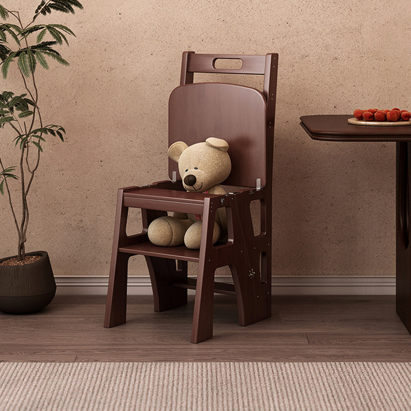 Contemporary Nordic Rectangular Trapezoidal Folding Bamboo Dining Chair Backrest For Dining Room