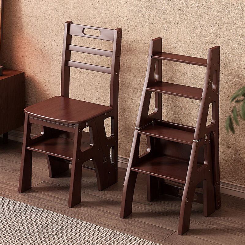 Contemporary Nordic Rectangular Trapezoidal Folding Bamboo Dining Chair Backrest For Dining Room