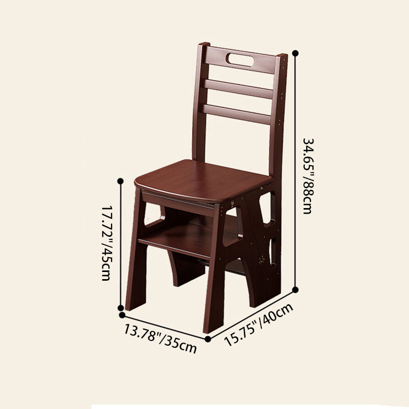 Contemporary Nordic Rectangular Trapezoidal Folding Bamboo Dining Chair Backrest For Dining Room