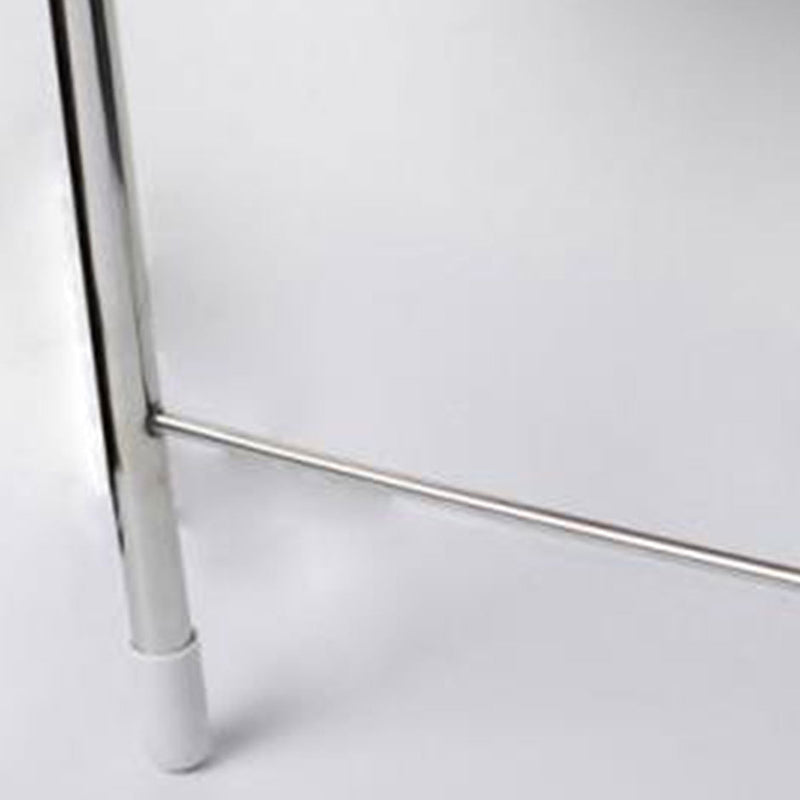 Modern Minimalist Rectangular Wall-mounted Design Wood Stainless Steel Shoe Bench Armless For Entryways