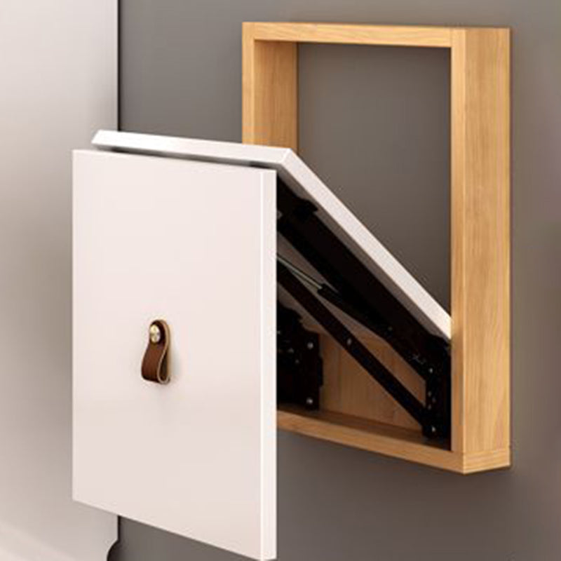 Modern Minimalist Rectangular Wall-Mounted Eco-Board Folding Shoe Bench Armless For Entryways