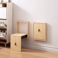Modern Minimalist Rectangular Wall-Mounted Eco-Board Folding Shoe Bench Armless For Entryways