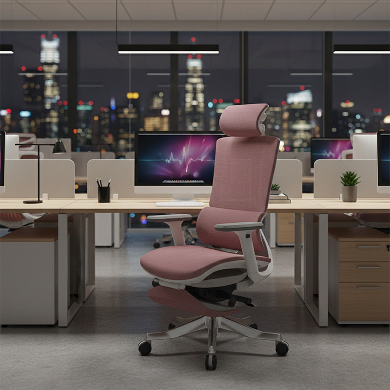 Modern Minimalist High-Back Mesh Chair: Ergonomic Desk Chair - Height-Adjustable Swivel Chair For Home Office