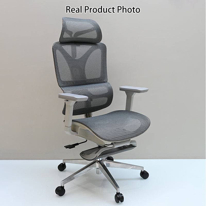 Modern Minimalist Ergonomic High-Back Office Chair: Breathable Mesh - Reclining Gaming Office Chair With Footrest For Home Office