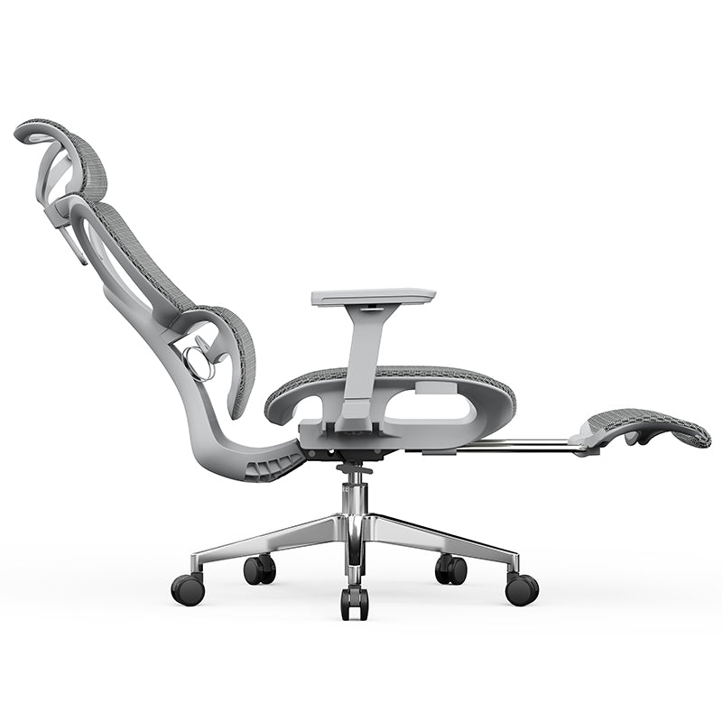 Modern Minimalist Ergonomic High-Back Office Chair: Breathable Mesh - Reclining Gaming Office Chair With Footrest For Home Office