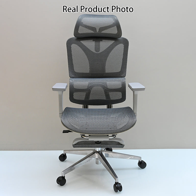 Modern Minimalist Ergonomic High-Back Office Chair: Breathable Mesh - Reclining Gaming Office Chair With Footrest For Home Office