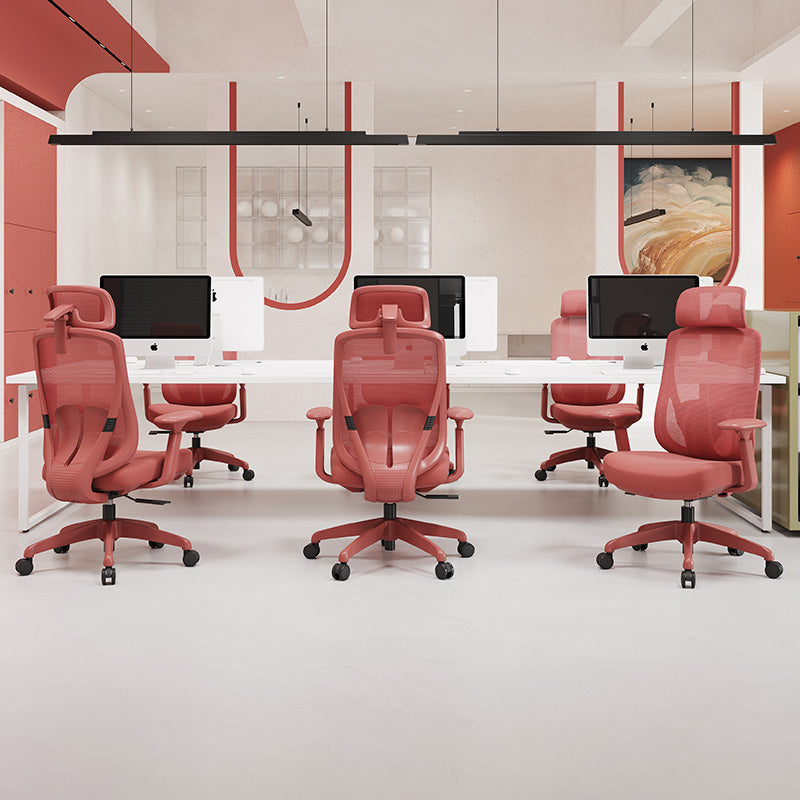 Modern Minimalist Ergonomic Desk Chair: 4D Headrest & Breathable Mesh Fabric - High-Back Gaming Chair For Home Office