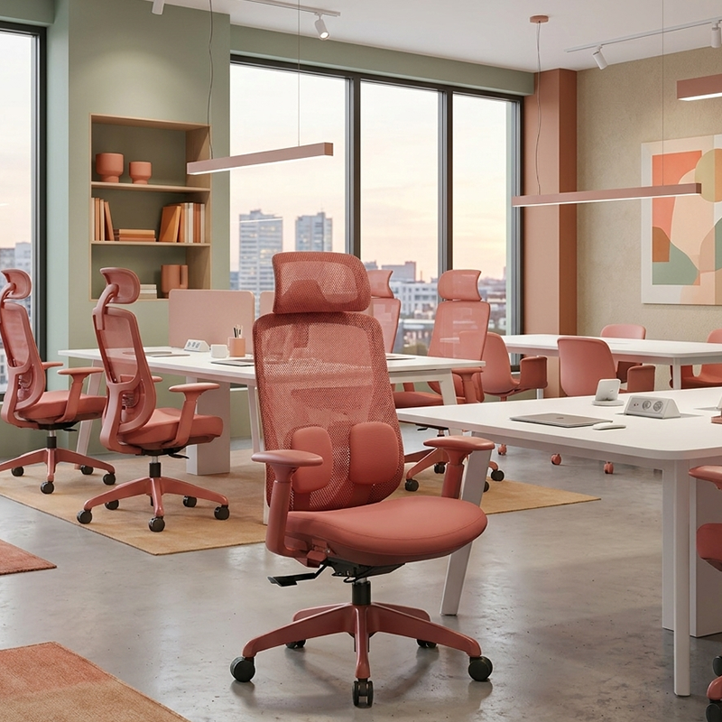 Modern Minimalist High-Back Desk Chair: 4D Headrest & Dynamic Lumbar Support - Ergonomic Gaming Chair For Home Office