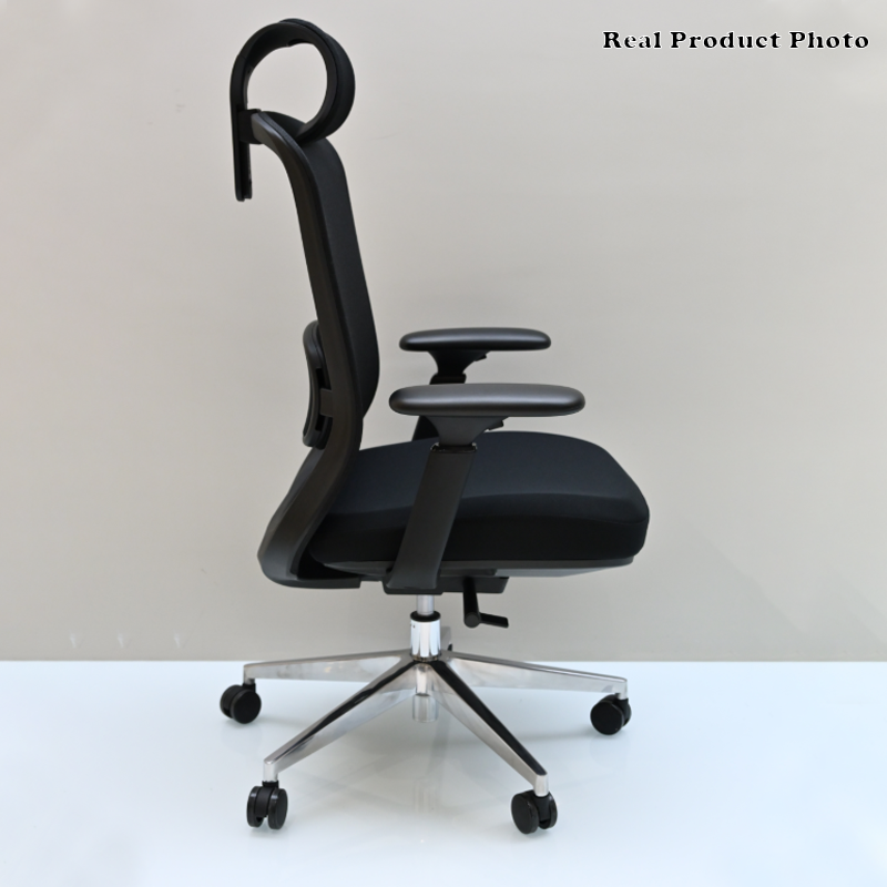 Modern Minimalist Executive High-Back Office Chair: 4D Adjustable Armrests & Headrest - Ergonomic Desk Chair For Home Office