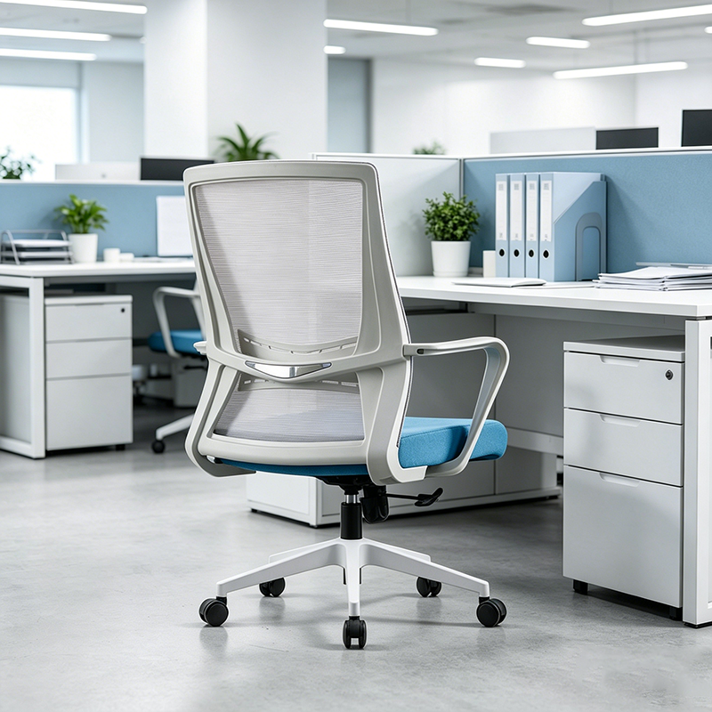 Modern Minimalist Ergonomic Desk Chair: Breathable Mesh & Lumbar Support - Height-Adjustable Office Chair For Home Office