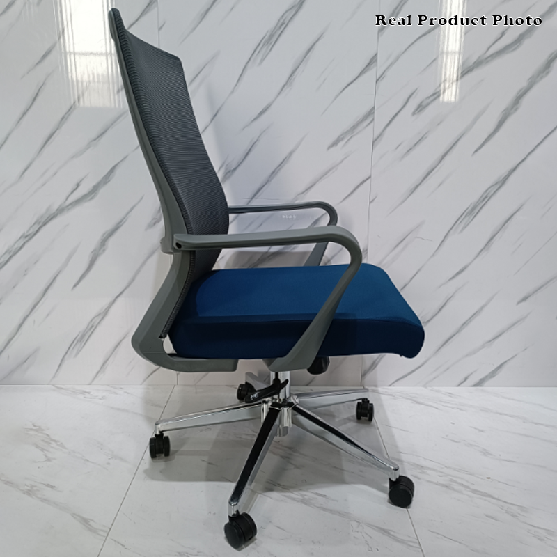 Modern Minimalist Ergonomic Mid-Back Office Chair: Breathable Mesh - Backrest & Armrests Height-Adjustable Desk Chair For Home Office