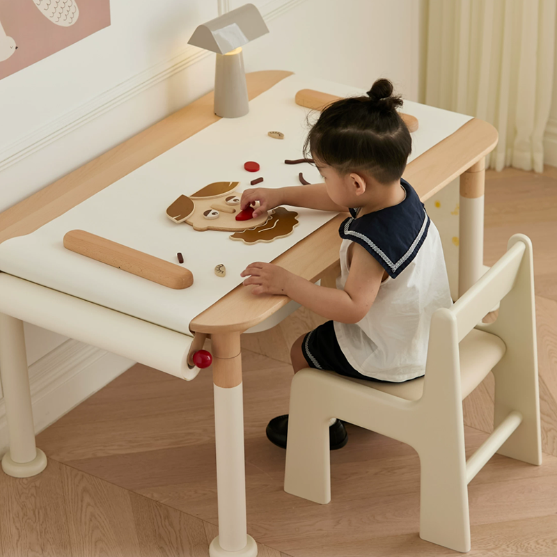 Upholstered Children’s Study Chair Beech Wood Kids Chair - Nordic Toddler Seat With High Backrest Soft Cushion & Rounded Edges For Living Room