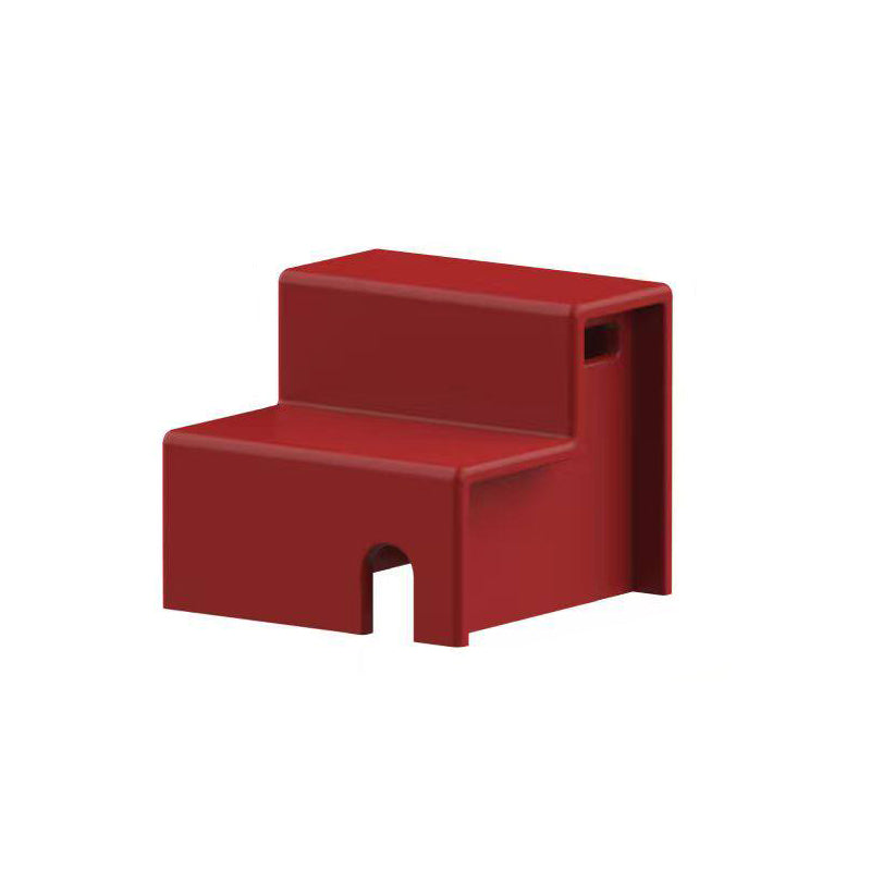 Beech Wood Cherry Wood Stable 2-Step Toddler Stool Kids Footstool - Nordic Stool With Rounded Corners & Easy-Carry Handles For Living Room