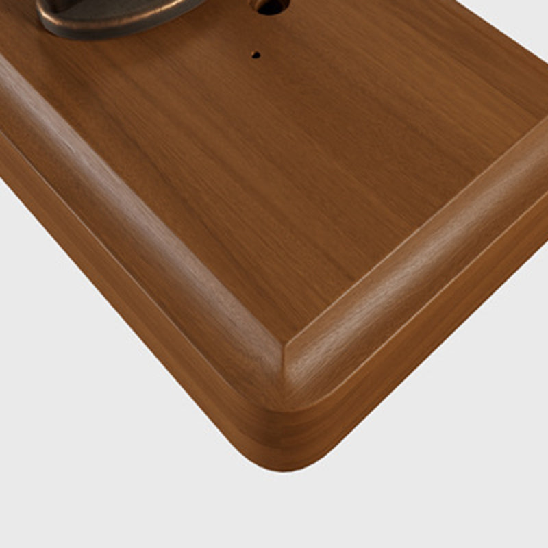 Contemporary Nordic Rectangular Finger-Jointed Wood Aluminum Wall-Mounted Coat Rack Hall Tree For Bedroom & Entryways