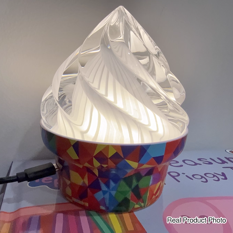 Ice Cream Ambient USB Rechargeable Table Lamp - Creative Touch Dimmable Cute Decorative Night Light For Bedroom