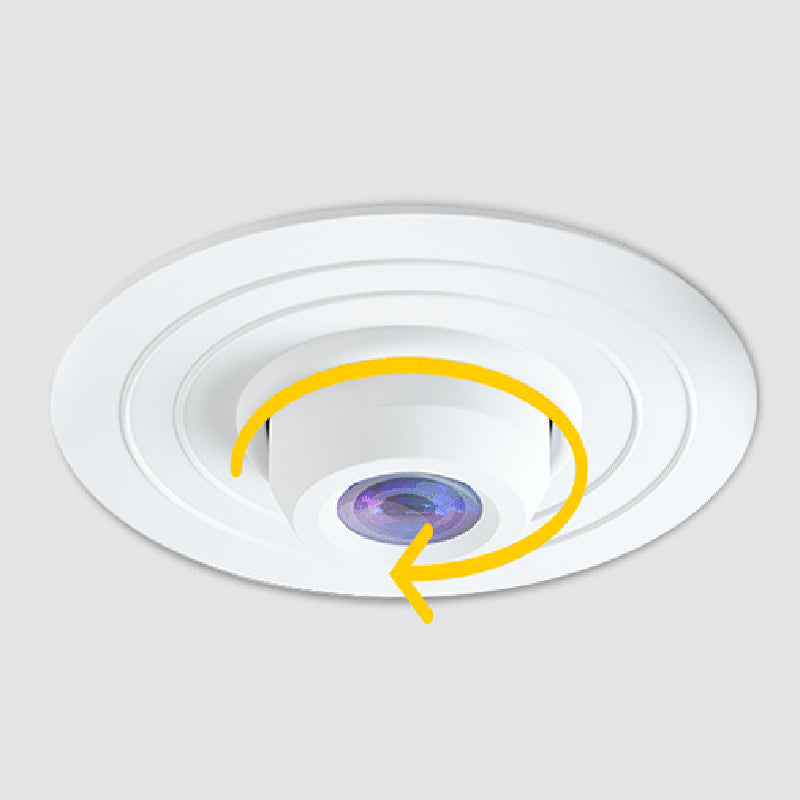 Modern Minimalist Aluminum Alloy Plastic Round Cylindrical Projection LED Flush Mount Ceiling Light For Hallway & Entryway