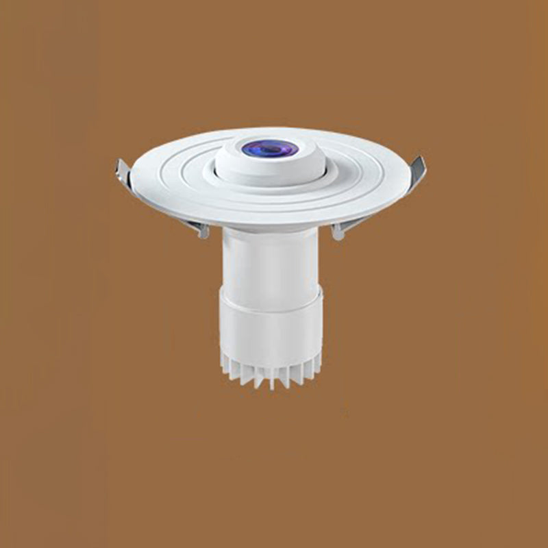 Modern Minimalist Aluminum Alloy Plastic Round Cylindrical Projection LED Flush Mount Ceiling Light For Hallway & Entryway