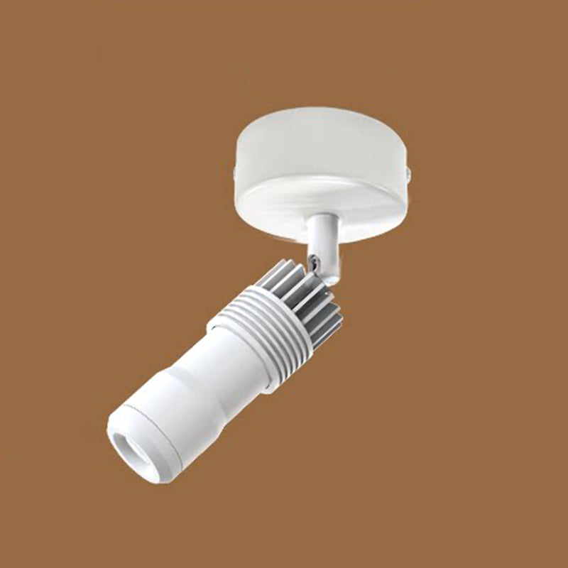 Modern Minimalist Aluminum Alloy Plastic Round Cylindrical Projection LED Flush Mount Ceiling Light For Hallway & Entryway