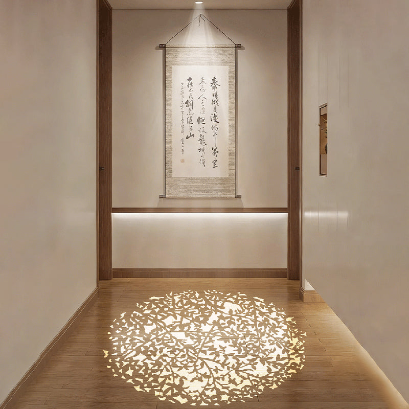 Modern Minimalist Aluminum Alloy Plastic Round Cylindrical Projection LED Flush Mount Ceiling Light For Hallway & Entryway