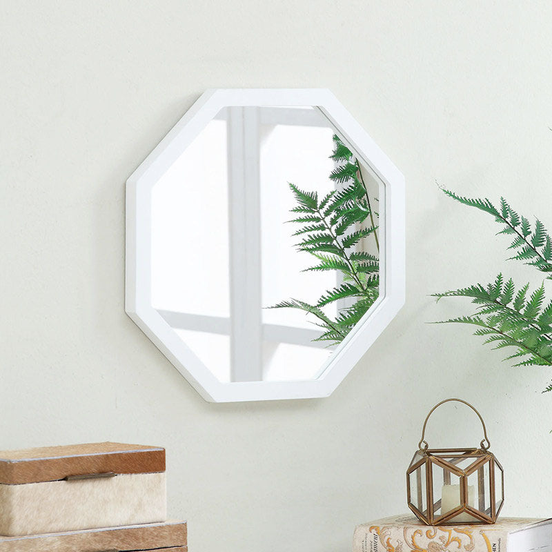 Traditional Chinese Round Octagonal Medium Density Fiberboard Glass Wall Mirror Hanging Mirror For Bedroom