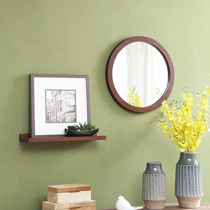 Traditional Chinese Round Octagonal Medium Density Fiberboard Glass Wall Mirror Hanging Mirror For Bedroom