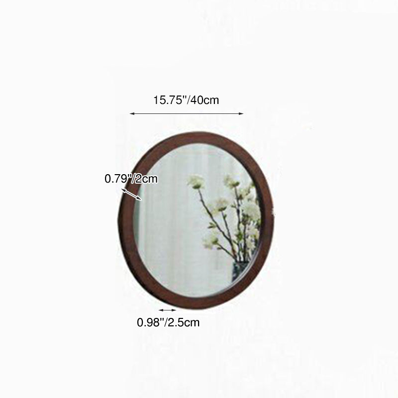 Traditional Chinese Round Octagonal Medium Density Fiberboard Glass Wall Mirror Hanging Mirror For Bedroom