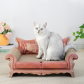 Contemporary Luxury Rectangular Corrugated Paper Medium Density Fiberboard Cat Bed For Living Room