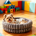 Modern Minimalist Round Cylindrical Velvet PP Cotton Cat Bed & Dog Bed For Bedroom
