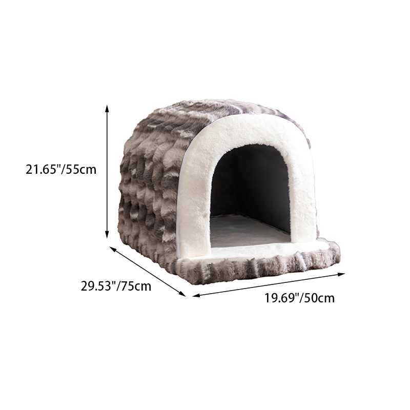 Modern Minimalist Cylindrical Velvet Latex Anti-Slip Dotted Fabric Cat Bed & Dog Bed For Bedroom